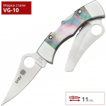 Нож SPYDERCO MICRO DYAD BLACK PEARL 112P&SBP Нож SPYDERCO MICRO DYAD BLACK PEARL 112P&SBP